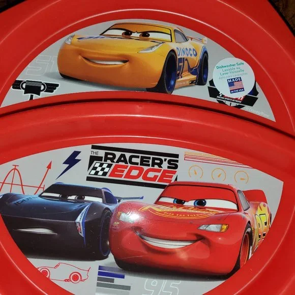 NWOT - The First Years Racers Edge "Cars" Plates - Picture 1 of 3